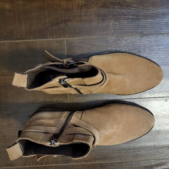 NEW Donald Pliner Savvy Boots Womens 8.5 Brown Suede Rustic Cottagecore Country - Picture 4 of 10